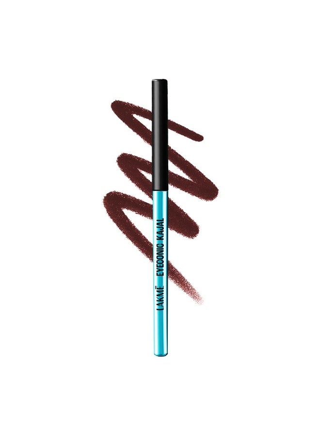 Lakme 9-5 Eyeconic Kajal, Classic Brown, Smudgeproof and Waterproof that lasts upto 24H, for 2x dark pigment, 0.35g - Image 1